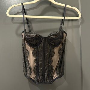 Urban outfitters black corset top
